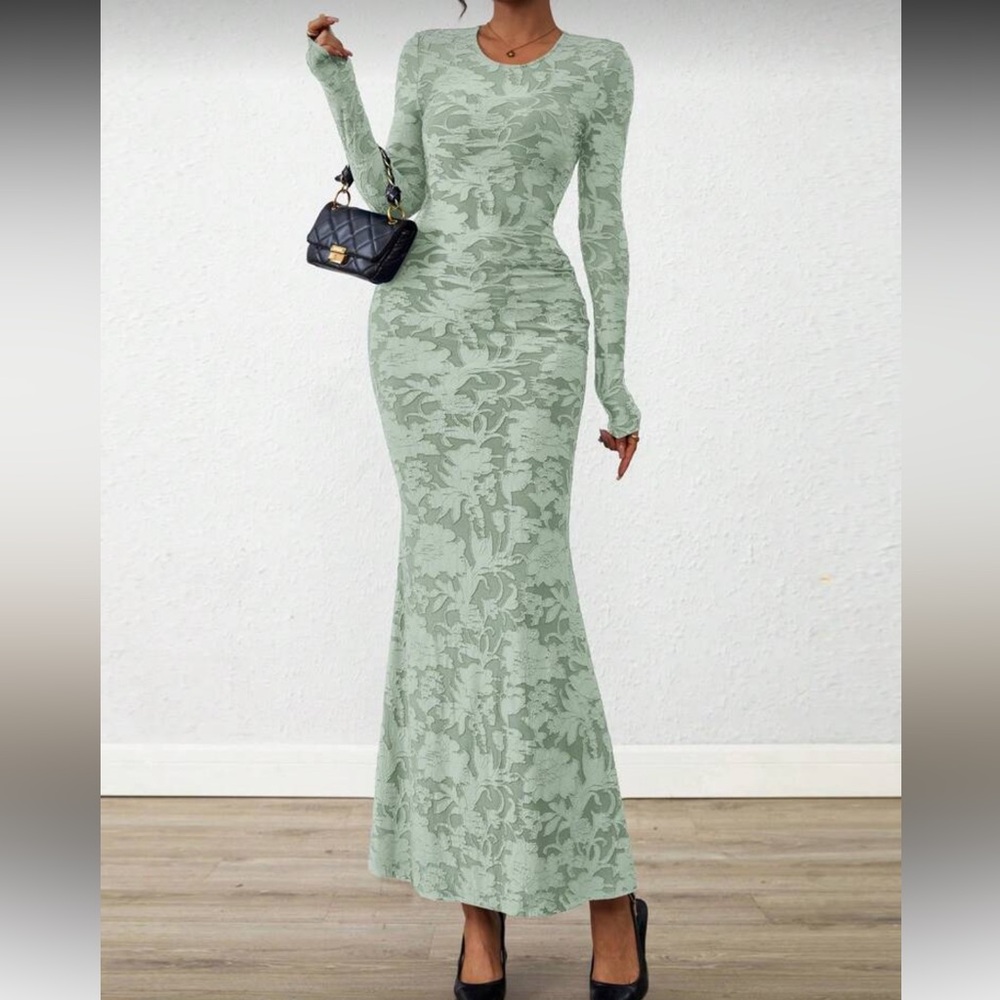 Elegant Green Floral Women's Skirt